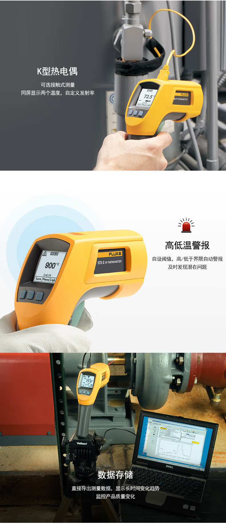 Fluke 572-2 高温红外测温仪