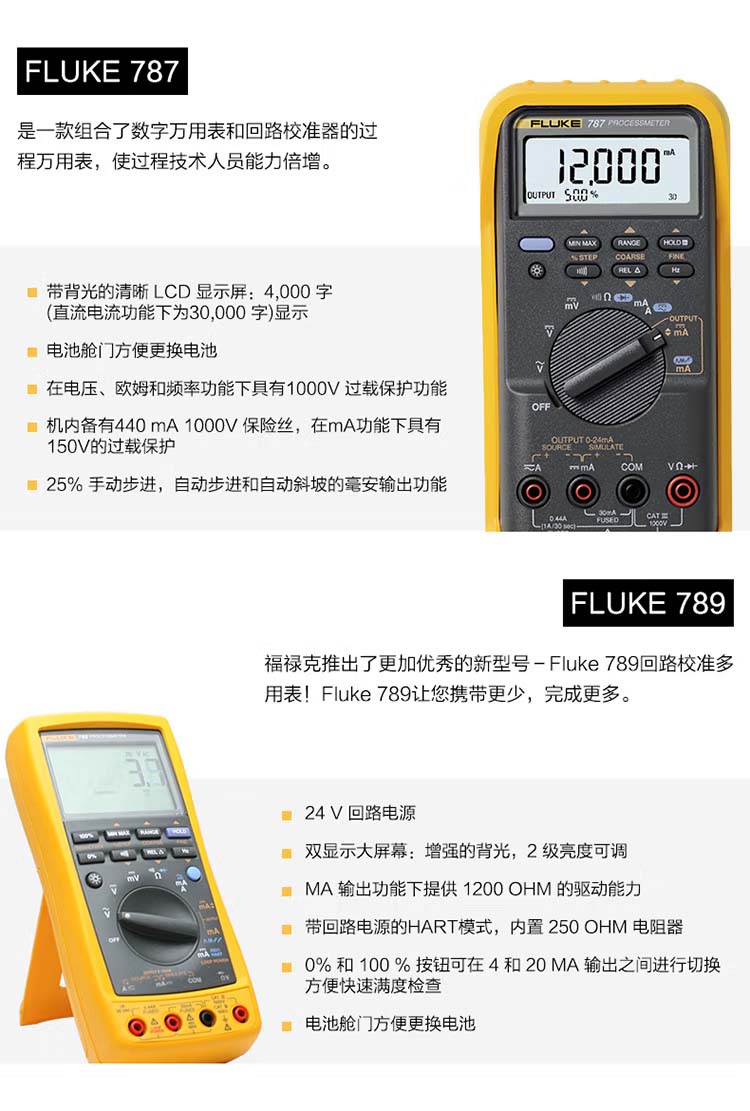 福禄克Fluke-787B过程检验仪