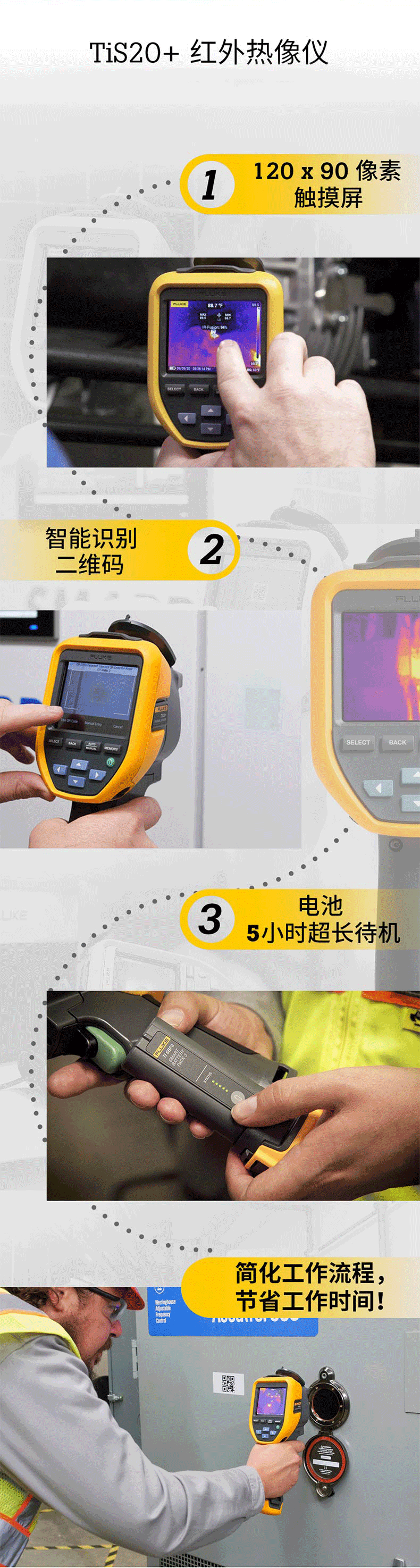 福禄克Fluke-TiS20+/TiS20+ MAX 手持式红外热像仪