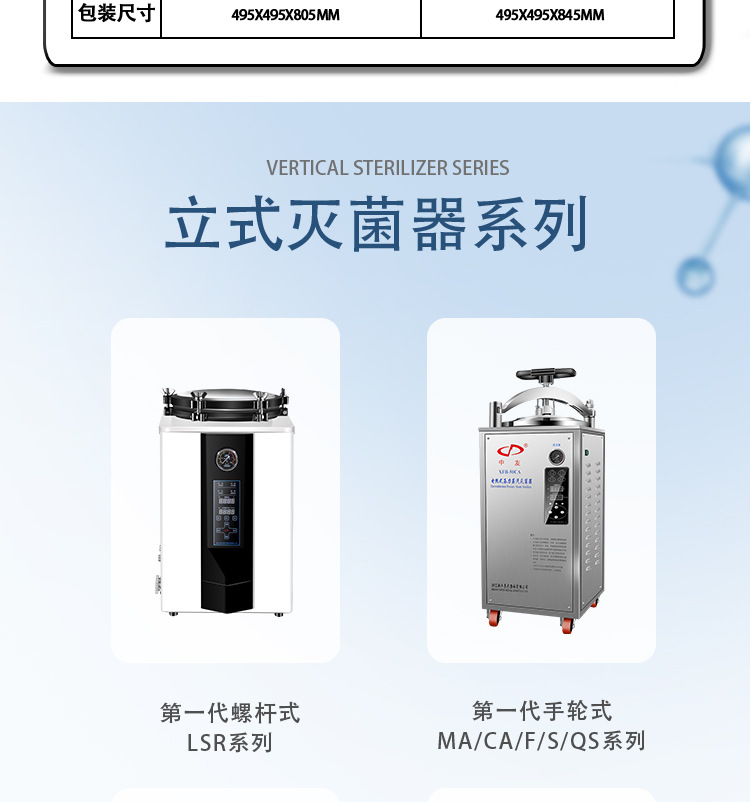 新丰/中友实验室高温高压蒸汽灭菌器/灭菌锅选型表